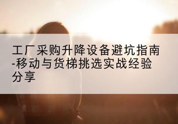 朝阳移动式升降机怎么选-工厂采购升降设备避坑指南-移动与货梯挑选实战经验分享